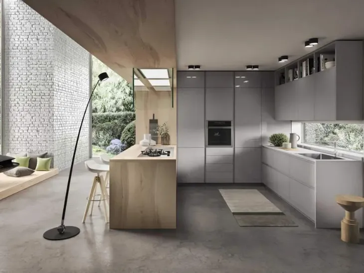 Cucina Moderna con penisola Fly Evo 07 di Ar-Tre